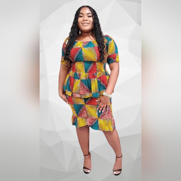 Colorful M.Jewell Ghana Bodycon Skirt Set - Picture 4 of 4